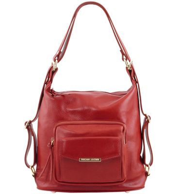 Tuscany Leather taske - læder taske i farven rød