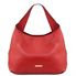 Tuscany Leather taske - Læderudvidelig hobo taske i farven Læbestift rød