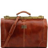 Tuscany Leather Madrid - Gladstone læder taske - Model stor i farven lyse brun