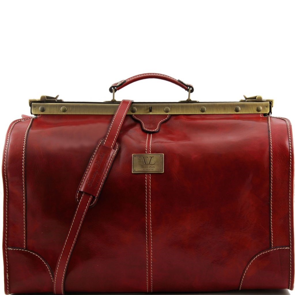Tuscany Leather Madrid - Gladstone læder taske - stor i farven rød | 22_1_4
