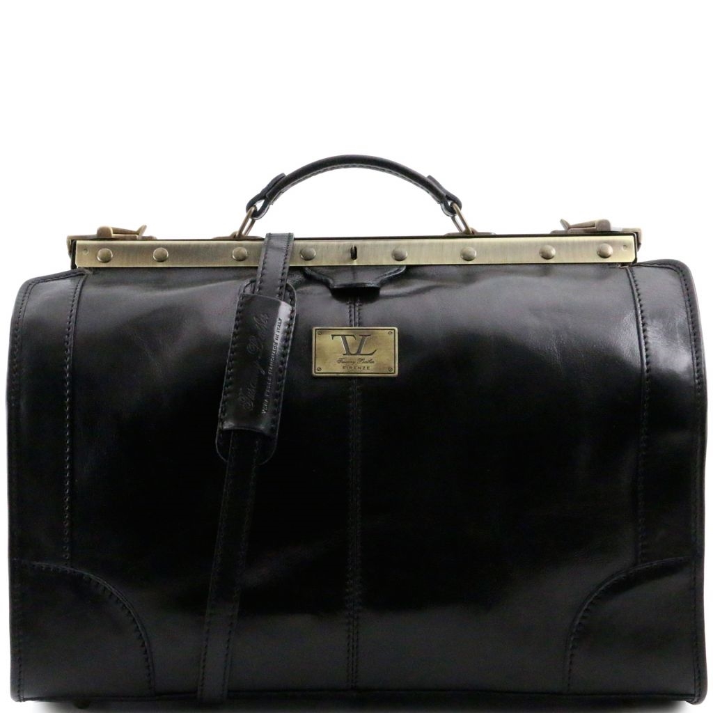 Tuscany Leather Madrid - Gladstone læder taske Model lille farven sort | Bestil 23_1_2