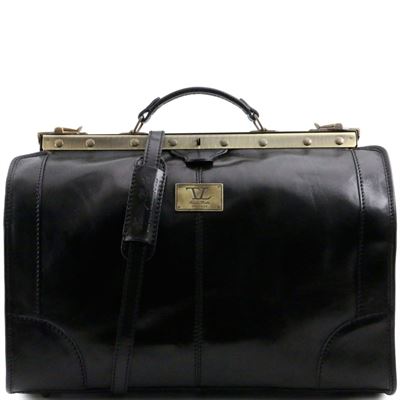 Tuscany Leather Madrid - Gladstone læder taske - Model lille i farven sort