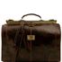 Tuscany Leather Madrid - Gladstone læder taske - Model lille i farven mørke brun
