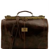 Tuscany Leather Madrid - Gladstone læder taske - Model lille i farven mørke brun