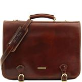 Tuscany Leather 16" Ancona - Læder messenger taske - Model stor i farven brun
