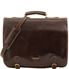 Tuscany Leather 16" Ancona - Læder messenger taske - Model stor i farven mørke brun