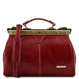 Tuscany Leather Michelangelo - Doctor gladstone læder taske i farven rød