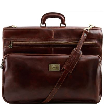Tuscany Leather Papeete - Garment læder taske i farven brun
