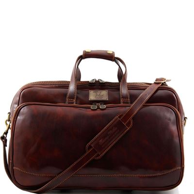 Tuscany Leather Bora Bora i brun læder- Trolley læder taske - Model lille