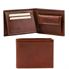 Tuscany Leather Eksklusiv læder pung til mænd with coin pocket i farven brun