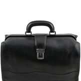 Tuscany Leather Raffaello - Doctor læder taske i farven sort