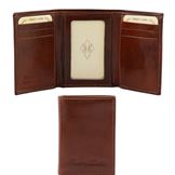 Tuscany Leather Eksklusiv 3 fold Læder wallet i farven brun