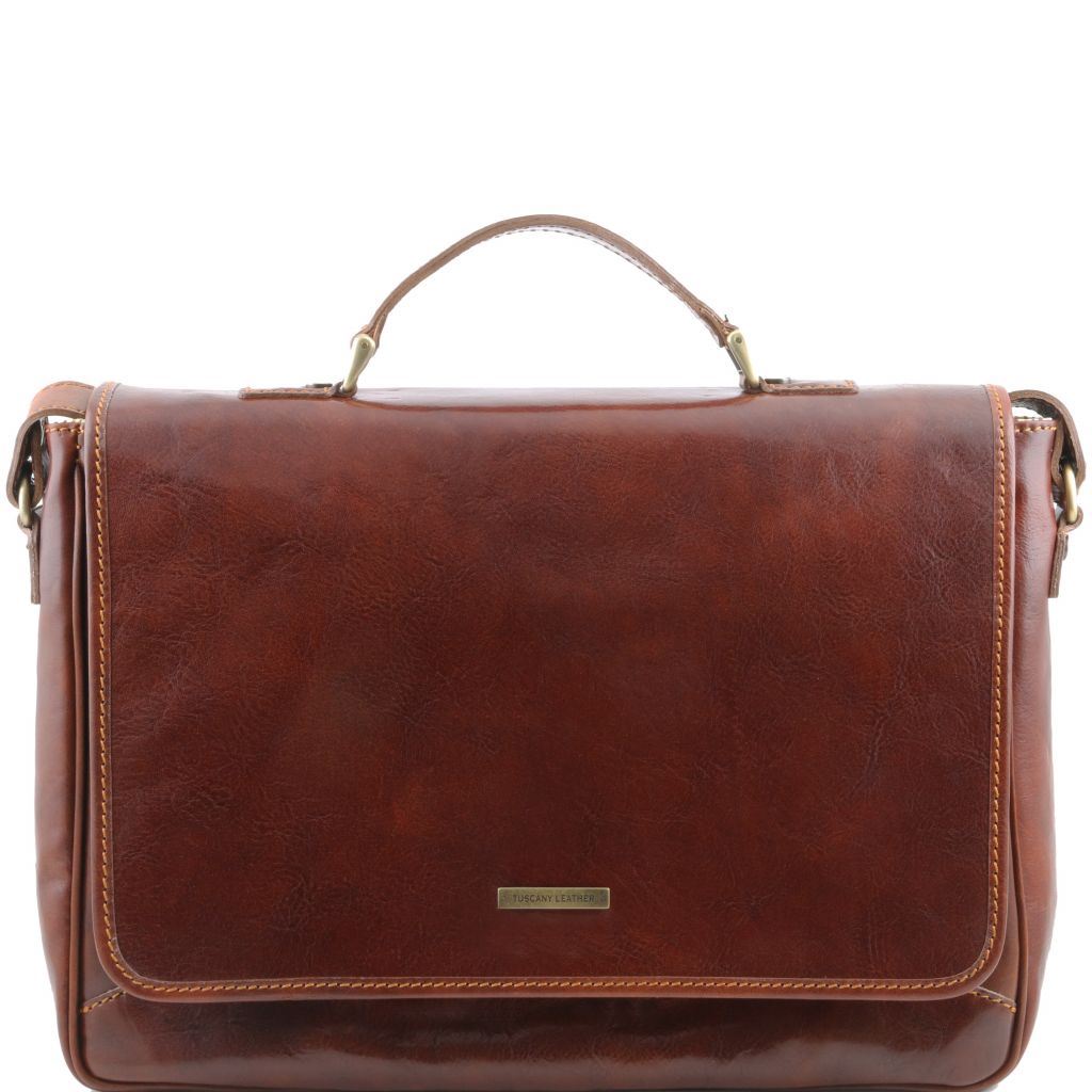 Monopol For en dagstur ugyldig Tuscany Leather 16 Padova herre læder computertaske - Eksklusiv læder taske  i farven brun | Bestil 891_1_1