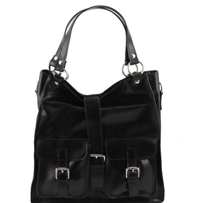 Tuscany Leather Melissa - Lady læder taske i farven sort