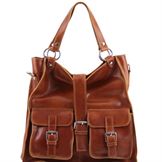 Tuscany Leather Melissa - Lady læder taske i farven lyse brun