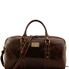 Tuscany Leather Francoforte - Eksklusiv Weekend rejsetaske i læder - Model lille i farven mørke brun
