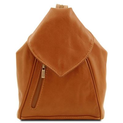 Tuscany Leather Delhi - Læder rygsæk i farven Cognac