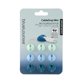 BlueLounge CableDrop Mini i farven Ombre blue - Selvklæbende holder til kabler - pakke med 9 stk.