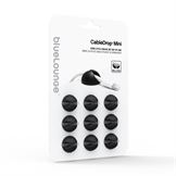 BlueLounge CableDrop Mini i sort - Selvklæbende holder til kabler - pakker med 9 stk.