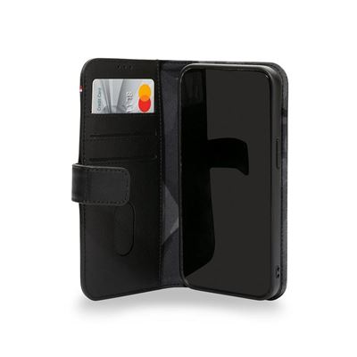 Decoded cover til iPhone 13 mini i sort læder med kreditkortholder