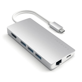 Satechi USB-C Multi-Port Adapter 4K Gigabit Ethernet V2 - Silver