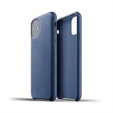 Mujjo læder cover til iPhone 11 pro - bagside cover i blå