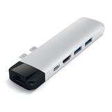 Satechi USB-C 3.1 PRO Hub Adapter med 4K HDMI  og Ethernet til den nye MacBook Pro 13 "og 15" ( Silver )
