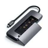 Satechi USB-C HYBRID med indbygget mulighed for SSD-lagring - Space gray