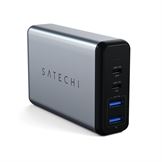 Satechi 75W Dual USB-C og USB-A PD Travel Charger - Space Grey