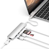 Satechi Slim USB-C MultiPort Adapter V2 med HDMI, USB 3.0 porte og kortlæser i silver