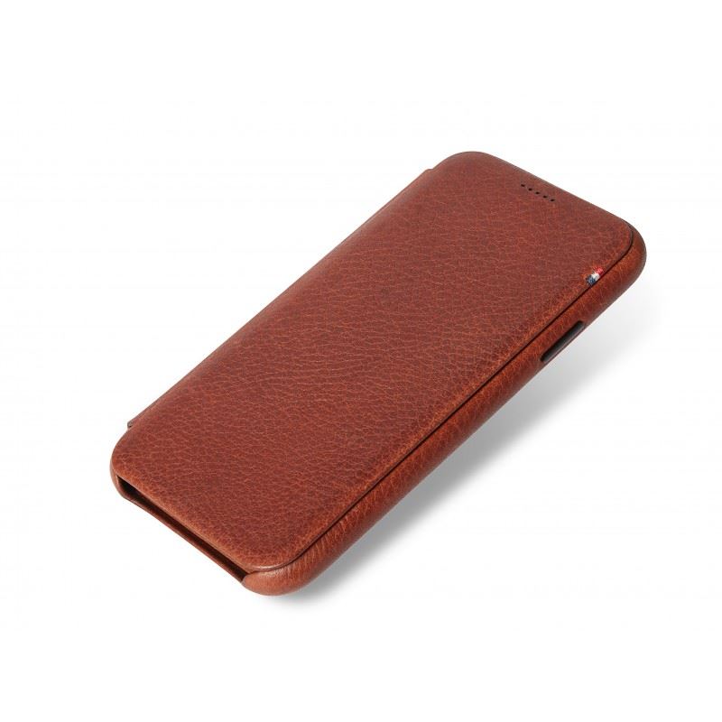 Decoded cover iPhone XR i brun læder klap | Bestil D8IPO61SW3CBN-eol-P14