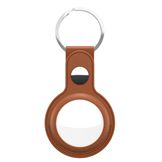 Keybudz nøglering i læder til AirTag i brun
