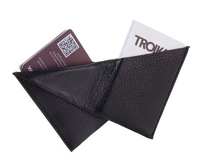 Troika pung / kortholder i sort læder