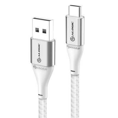 ALOGIC Ultra USB-A til USB-C kabel 3A / 480Mbps - 30 cm i sølv
