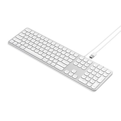 Satechi tastatur med USB-forbindelse med Dansk tastetur - Silver